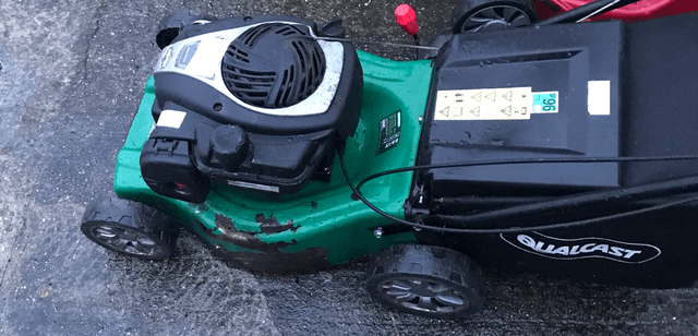 Sold - Green Qualcast Petrol Lawnmower- M85
