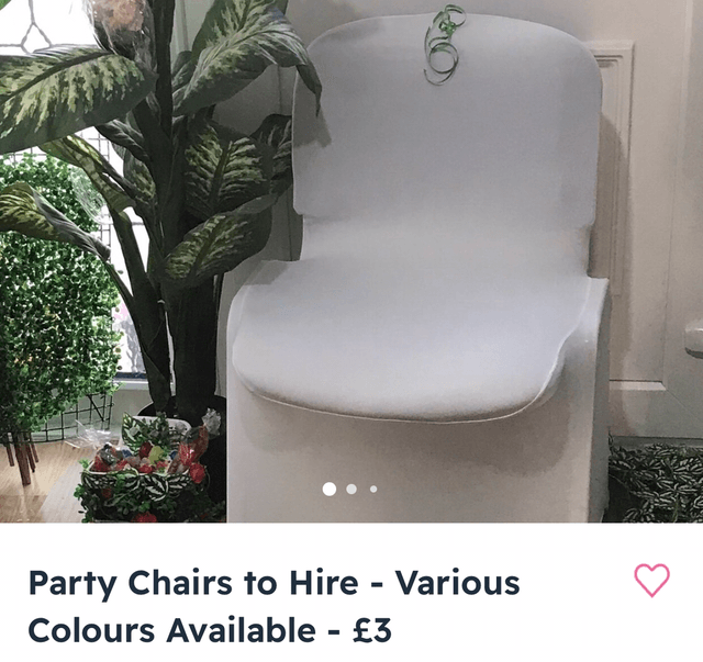 Events-Party Chairs For Hire - EVC02
