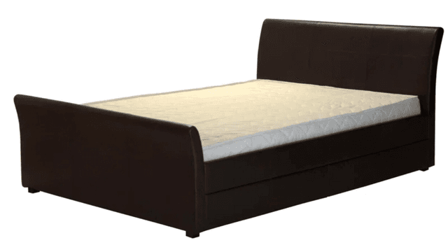 Used Leather Storage King Size Bed With Mattress - Almost new - Make an offer - From Clacton on Sea 