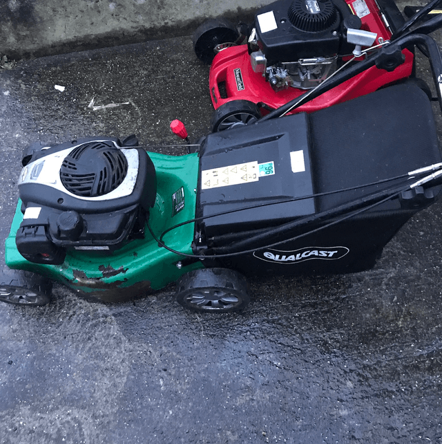 Sold - Green Qualcast Petrol Lawnmower- M85