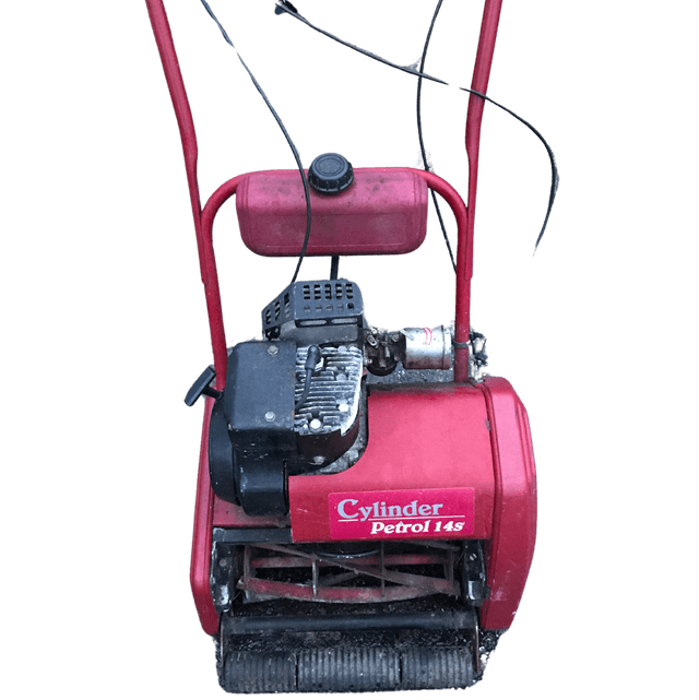 Sold - Red Cylinder Petrol Lawnmower- M100