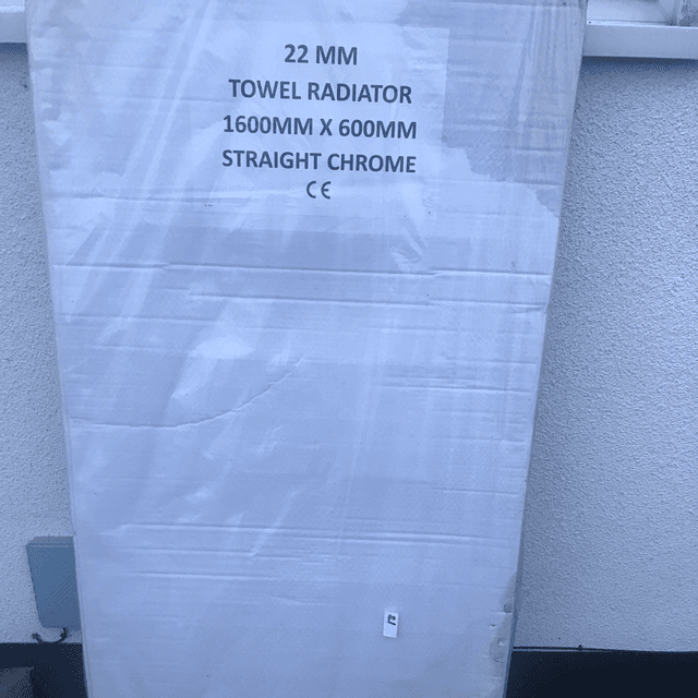 22m Towel Radiator Heater - 1600 mm x 600 mm - Straight Chrome- M52