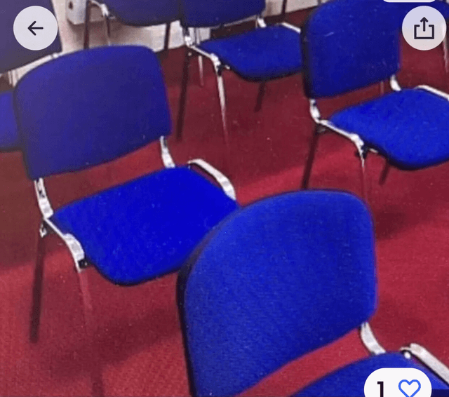 Used Blue Meeting Room Chairs - Sold