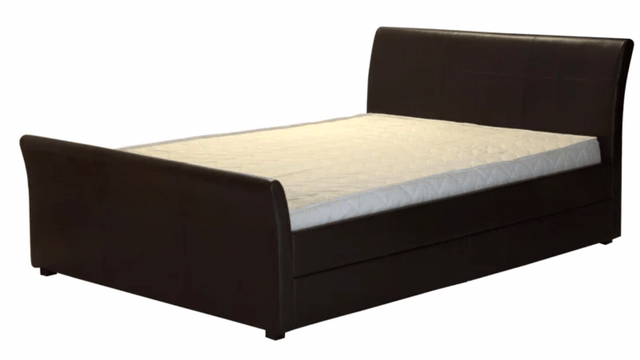 Used Leather Storage King Size Bed With Mattress - Almost new - Make an offer - From Clacton on Sea